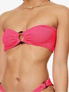 RED Hunza G bandeau top with acrylic tortoise shell